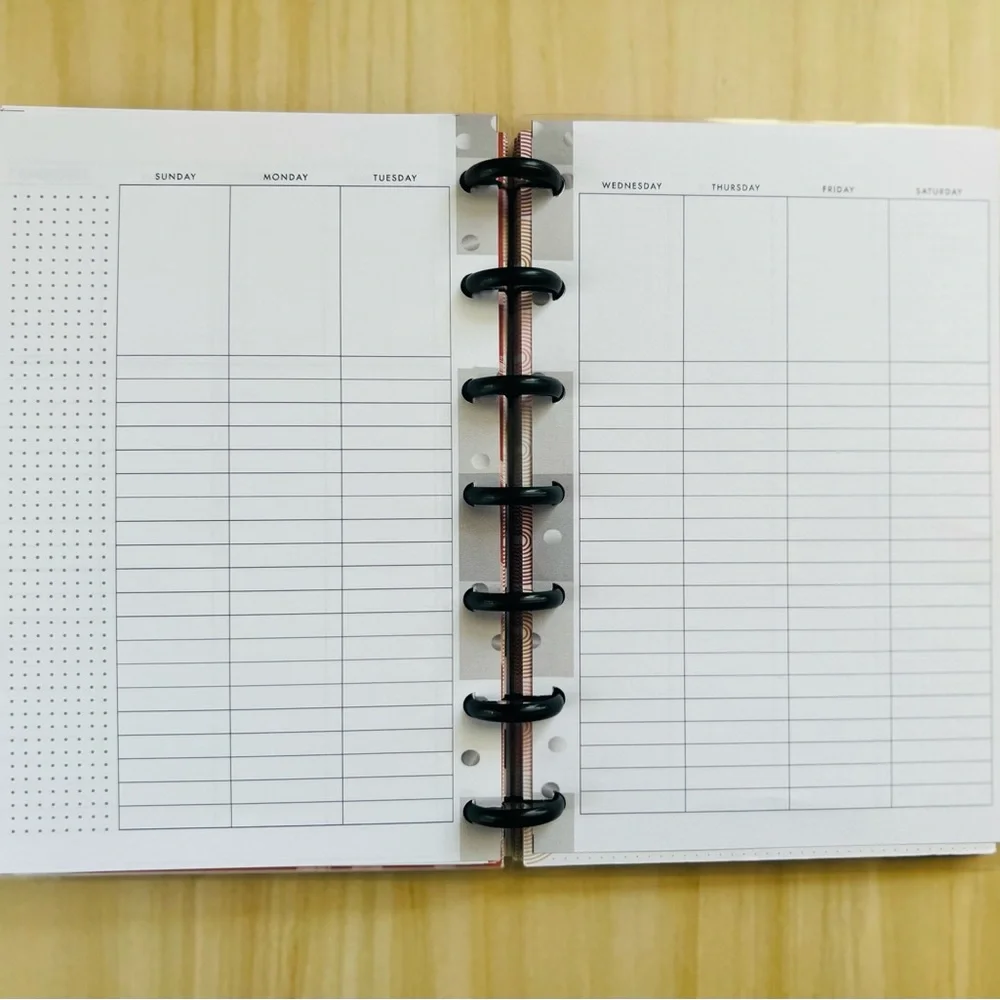 Happy planner mini size inserts weekly layout